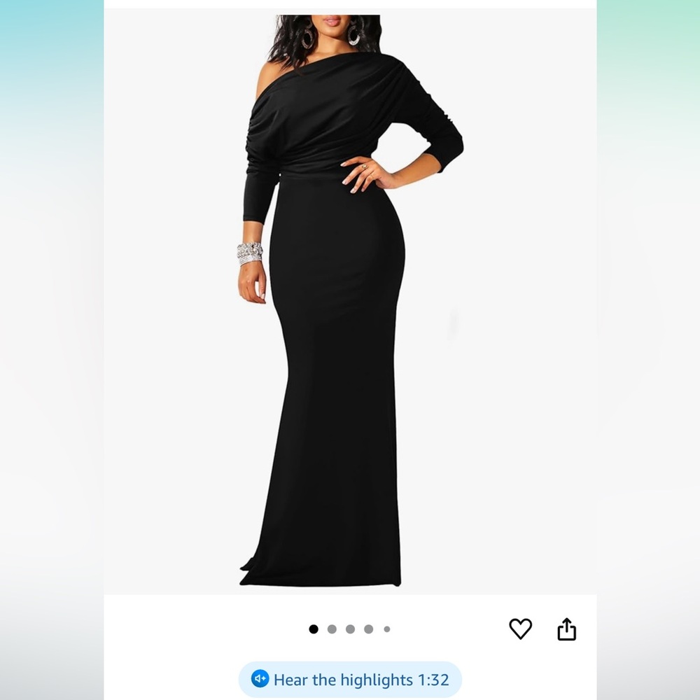 Elegant Black Off-Shoulder Dress